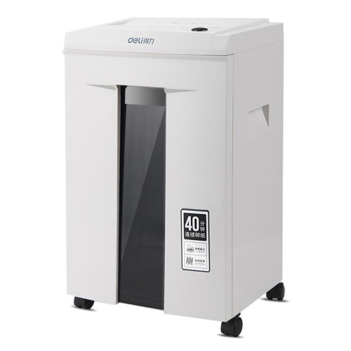 Шредер Deli 9912 (секр.P-5) фрагменты 6 лист. 20 л, скрепки/скобы/пл.карты/CD