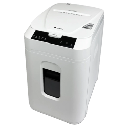 Уничтожитель документов ГЕЛЕОС АП40-5, DIN P-5 (5 ур-нь секр.), фрагмент 1,9х12мм, АВТОПОДАЧА 180 лист  (70г/м2), пл.карты/скрепки/скобы, 37 литров