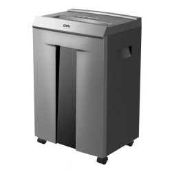 Шредер Deli ET096 с автоподачей (секр.P-5) фрагменты 16 лист. 30 л, скрепки/скобы/пл.карты/CD