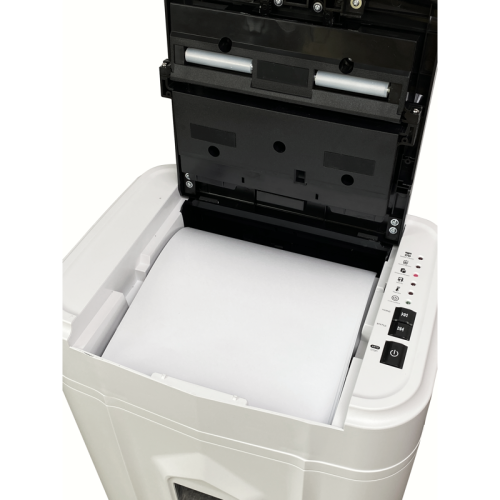 Уничтожитель документов ГЕЛЕОС АП20-5, DIN P-5 (5 ур-нь секр.), фрагмент 1,9х12мм, АВТОПОДАЧА 131 лист (70г/м2), пл.карты/скрепки/скобы, 20 литров