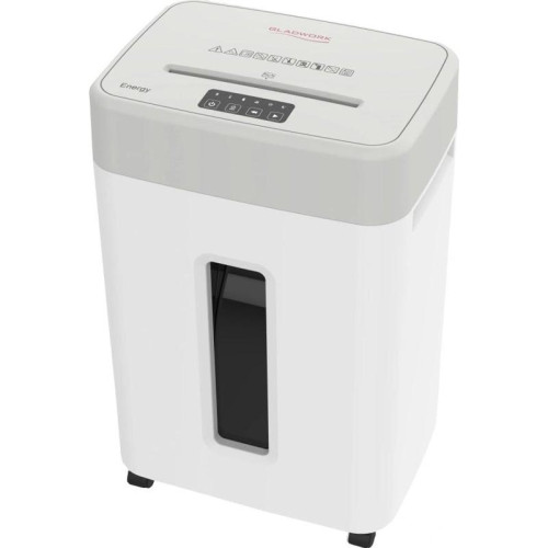 Шредер Gladwork Energy P-25CD серый (секр.P-4) фрагменты 22лист. 35лтр. скрепки скобы пл.карты CD