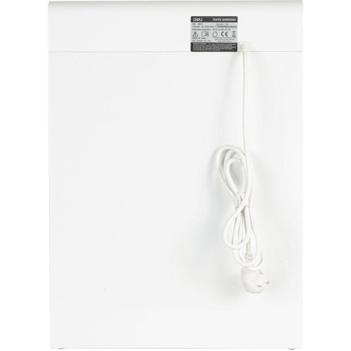 Шредер Deli E9903-EU (секр.P-4) фрагменты 12 лист. 23 л, скрепки/скобы/пл.карты/CD