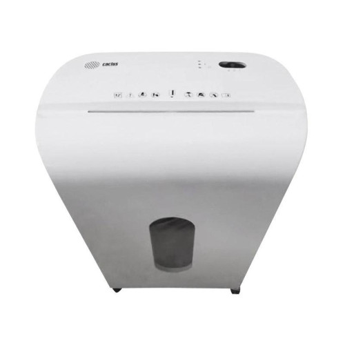 Шредер Cactus CS-SH-K4 белый/черный (секр.P-4) фрагменты 12лист. 17лтр. скрепки скобы пл.карты