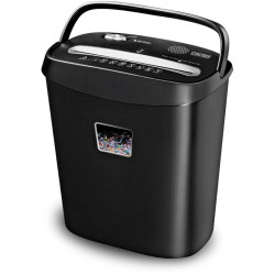 Шредер Cactus CS-SH-P4 черный (секр.P-4) фрагменты 8лист. 15лтр. скрепки скобы пл.карты