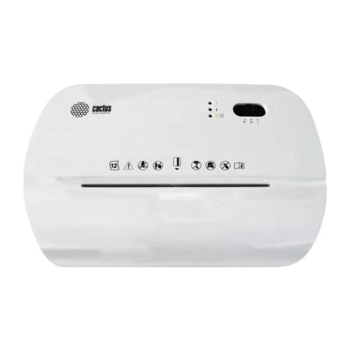 Шредер Cactus CS-SH-K4 белый/черный (секр.P-4) фрагменты 12лист. 17лтр. скрепки скобы пл.карты