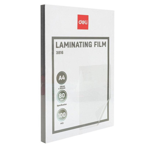Плёнка для ламинирования Deli Size: A4Thickness: 80mic