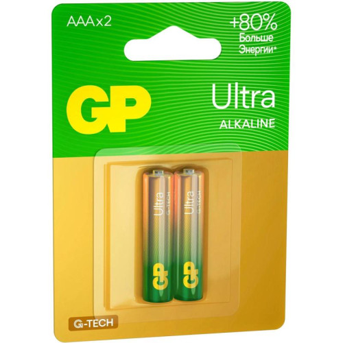 Батарея GP Ultra Alkaline 24AUA21-2CRSBC2 AAA (2шт)