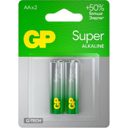 Батарея GP Super Alkaline 15AA21-2CRSBC2 AA (2шт) блистер