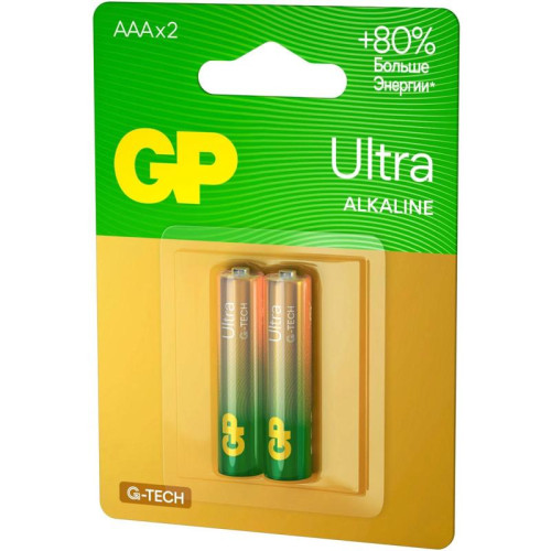 Батарея GP Ultra Alkaline 24AUA21-2CRSBC2 AAA (2шт)