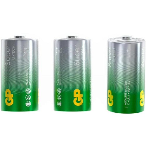Батарея GP Super G-Tech Alkaline 14A LR14 C (2шт) блистер