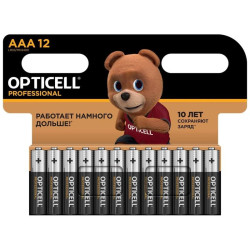 Батарея Opticell Professional LR03 AAA (12шт) блистер