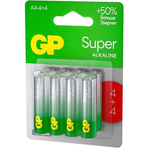 Батарея GP Super Alkaline G-Tech 15А AA NiMH 1000mAh (8шт)