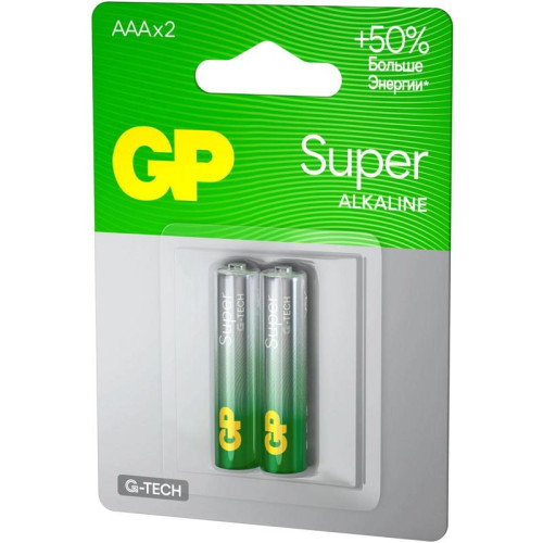 Батарея GP Super Alkaline 24AA21-2CRSBC2 AAA (2шт)
