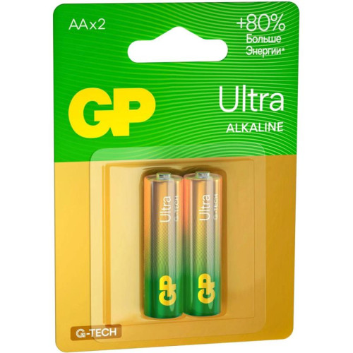 Батарея GP Ultra Alkaline 15AUA21-2CRSBC2 AA (2шт)