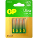 Батарея GP Ultra Alkaline 24AUA21-2CRSBC4 AAA (4шт) блистер