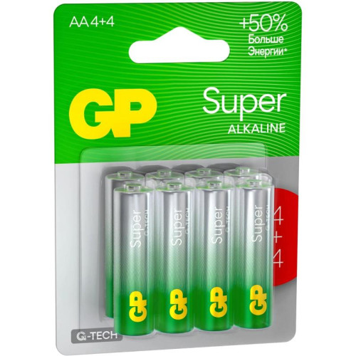 Батарея GP Super Alkaline G-Tech 15А AA NiMH 1000mAh (8шт)