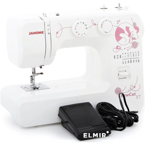 Швейная машина/ Швейная машина Janome Sew Cat 57 белый/рисунок