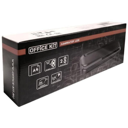 Ламинатор Office Kit L2311 A4 (60-150мкм) 22см/мин (2вал.) лам.фото Ламинатор Office Kit L2311 A4 (60-150мкм) 22см/мин (2вал.) лам.фото