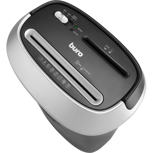 Шредер Buro Office BU-S1201 черный/серебристый с автоподачей (секр.P-3) фрагменты 12лист. 25лтр. скрепки скобы пл.карты CD