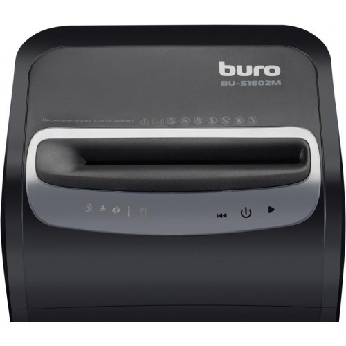 Шредер Buro Office BU-S1602M (секр.P-5) фрагменты 16 лист. 30 л, пл.карты/CD Шредер Buro Office BU-S1602M (секр.P-5) фрагменты 16 лист. 30 л, пл.карты/CD