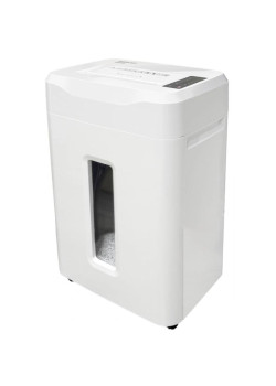 Шредер Office Kit S225 1,9х12 белый (секр.P-5) фрагменты 18лист. 35лтр. скобы пл.карты CD