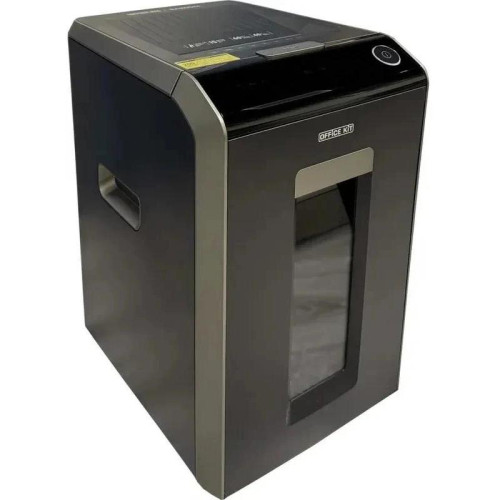 Шредер Office Kit SA200С 3,8x10 черный/серый с автоподачей (секр.P-4) фрагменты 220лист. 40лтр. скобы пл.карты