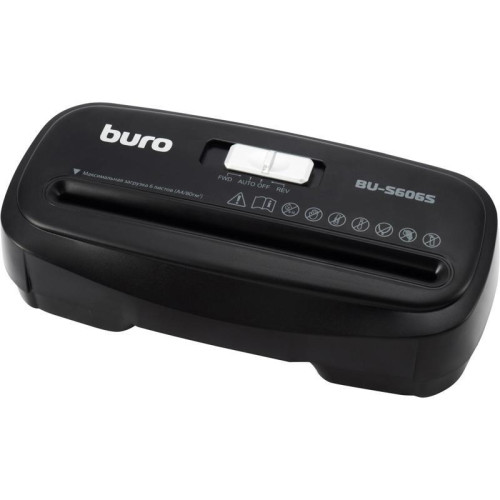 Шредер Buro Home BU-S606S (секр.Р-2) ленты 6 лист. 11 л, пл.карты