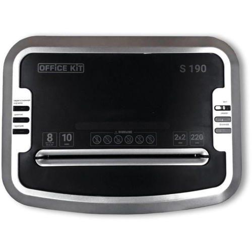 Шредер Office Kit S190 (2х2) (секр.P-6) фрагменты 7 лист. 20 л Шредер Office Kit S190 (2х2) (секр.P-6) фрагменты 7 лист. 20 л