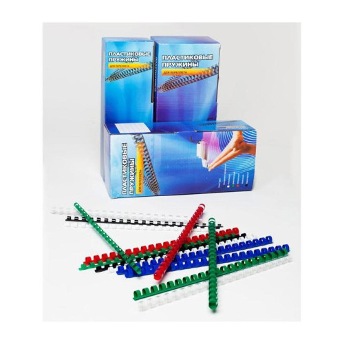 Пружины для переплета пластиковые Office Kit d=45мм 341-410лист A4 белый (50шт) BP2121 Пружины для переплета пластиковые Office Kit d=45мм 341-410лист A4 белый (50шт) BP2121