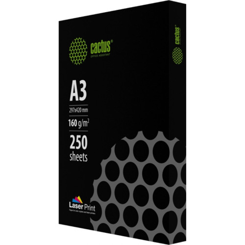 Бумага Cactus CS-LPA3160250 A3/160г/м2/250л./белый CIE170% для лазерной печати