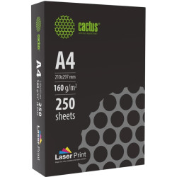 Бумага Cactus CS-LPA4160250 A4/160г/м2/250л./белый CIE170% для лазерной печати