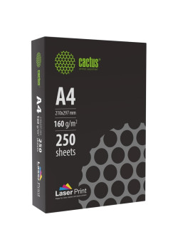 Бумага Cactus CS-LPA4160250 A4/160г/м2/250л./белый CIE170% для лазерной печати