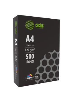 Бумага Cactus CS-LPA4120500 A4/120г/м2/500л./белый CIE170% для лазерной печати