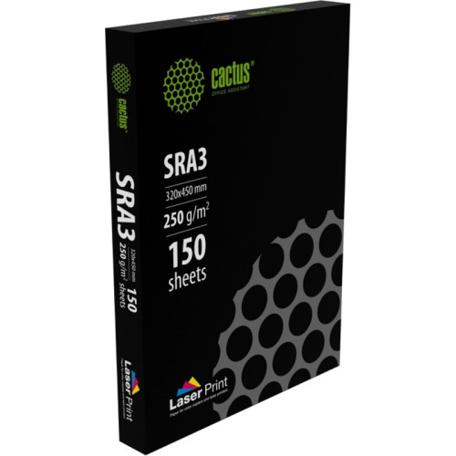 Бумага Cactus CS-LPSRA3250150 SRA3/250г/м2/белый/150л. CIE170% для лазерной печати Бумага Cactus CS-LPSRA3250150 SRA3/250г/м2/белый/150л. CIE170% для лазерной печати