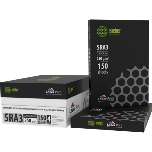 Бумага Cactus CS-LPSRA3250150 SRA3/250г/м2/белый/150л. CIE170% для лазерной печати Бумага Cactus CS-LPSRA3250150 SRA3/250г/м2/белый/150л. CIE170% для лазерной печати