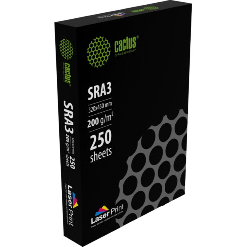 Бумага Cactus CS-LPSRA3200250 SRA3/200г/м2/250л./белый CIE170% для лазерной печати