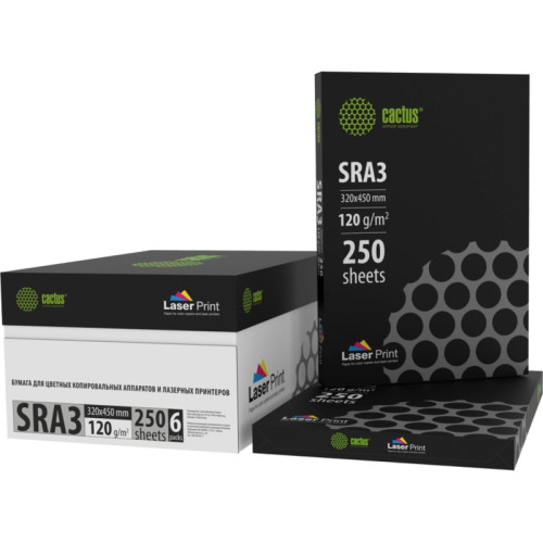 Бумага Cactus CS-LPSRA3120250 SRA3/120г/м2/белый/250л. CIE170% для лазерной печати