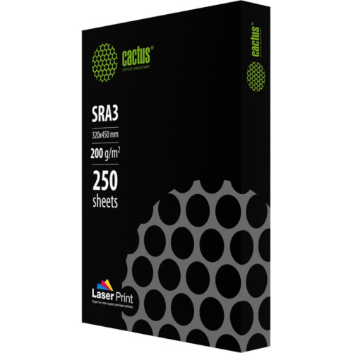 Бумага Cactus CS-LPSRA3200250 SRA3/200г/м2/250л./белый CIE170% для лазерной печати