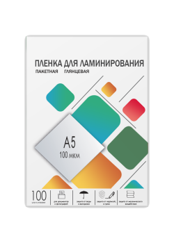 Пленка для ламинирования A5, 154х216 (100 мкм) глянцевая 100шт, ГЕЛЕОС [LPA5-100]