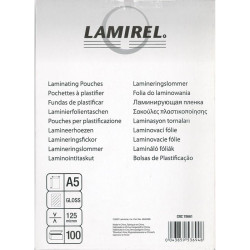 Пленка для ламинирования  Lamirel А5, 125мкм, 100 шт.