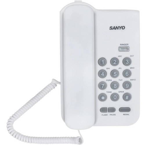 Телефон проводной Sanyo RA-S108W белый