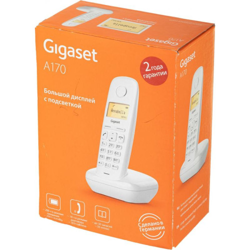 Р/Телефон Dect Gigaset A170 SYS RUS белый АОН