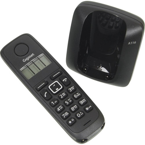 Р/Телефон Dect Gigaset A116 RUS черный АОН