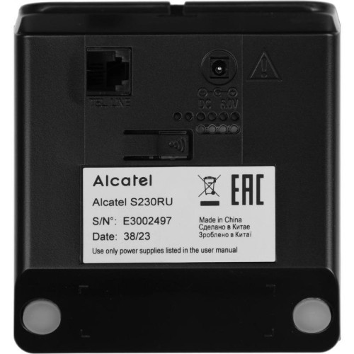 Р/Телефон Dect Alcatel S230 RU черный АОН Р/Телефон Dect Alcatel S230 RU черный АОН