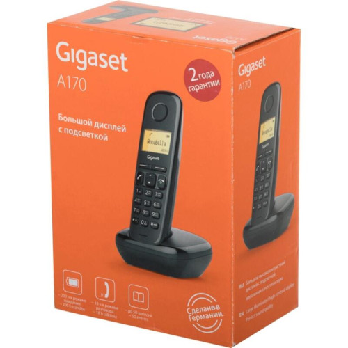 Р/Телефон Dect Gigaset A170 SYS черный АОН Р/Телефон Dect Gigaset A170 SYS черный АОН