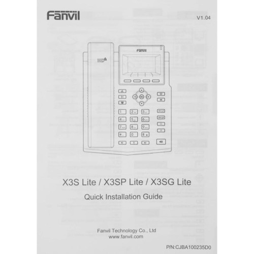 Телефон IP Fanvil X3SP Lite черный