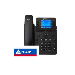 IP-телефон Flat-Phone B6: 6 SIP-аккаунтов, 2 порта 10/100/1000BASE-T (RJ-45), ЖК-дисплей, PoE, ТОРП