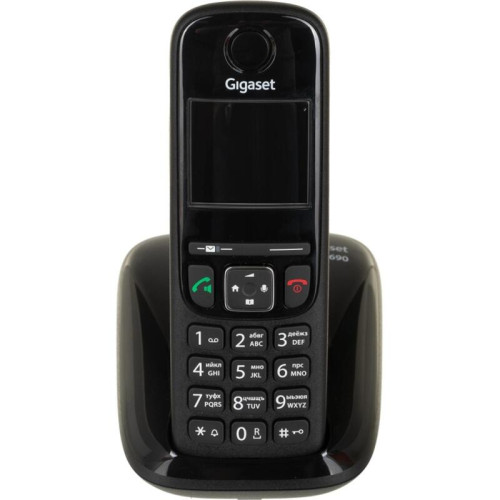 Р/Телефон Dect Gigaset AS690 SYS черный АОН