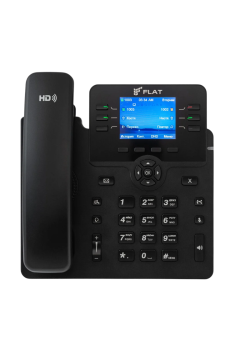 IP-телефон Flat-Phone B6: 6 SIP-аккаунтов, 2 порта 10/100/1000BASE-T (RJ-45), ЖК-дисплей, PoE,  адаптер питания 220В, ТОРП