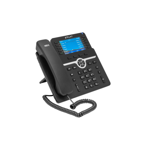 IP-телефон Flat-Phone B10: 20 SIP-аккаунтов, 2 порта 10/100/1000BASE-T (RJ-45), ЖК-дисплей, PoE, ТОРП
